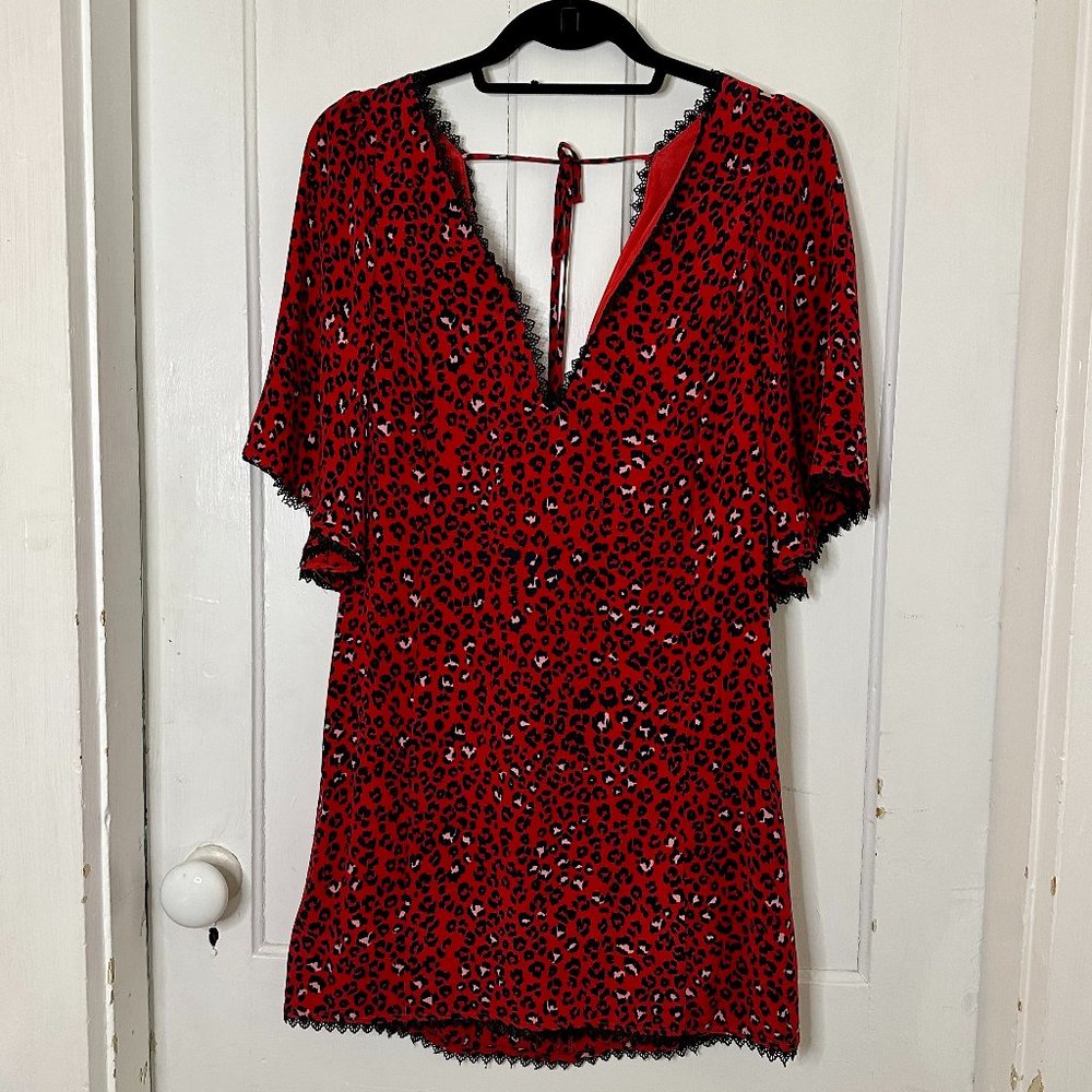 Lovers + Friends Jason Mini Dress In Sahara Cheetah Size - S